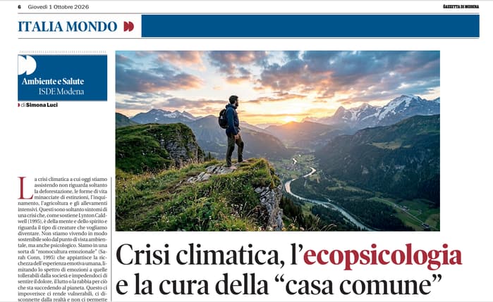 Crisi climatica: l’Ecopsicologia e la cura della Casa Comune